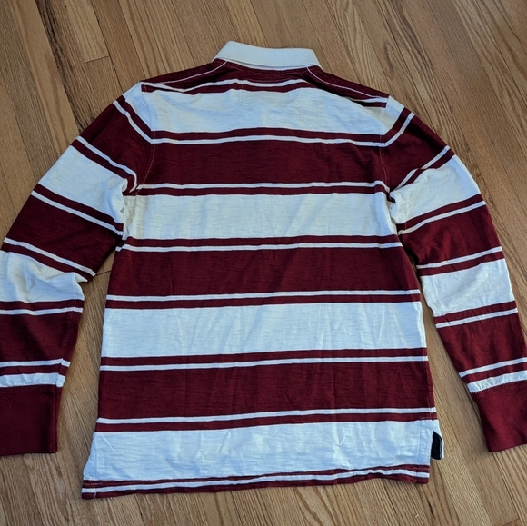 American Eagle Outfitters Red and White Striped Polo - Picture 4 of 4